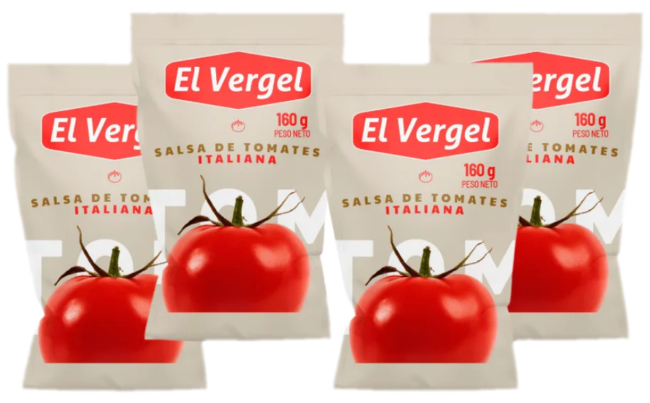 Salsa de Tomates Italiana 160g El Vergel Pack de 4 Unidades